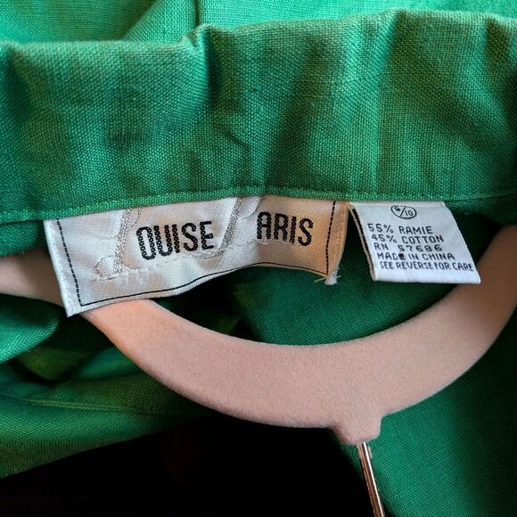 Vintage 90s Louise Paris Green Blazer Cut Out Jacket Shoulder Pads Size 9/10 - Picture 8 of 12